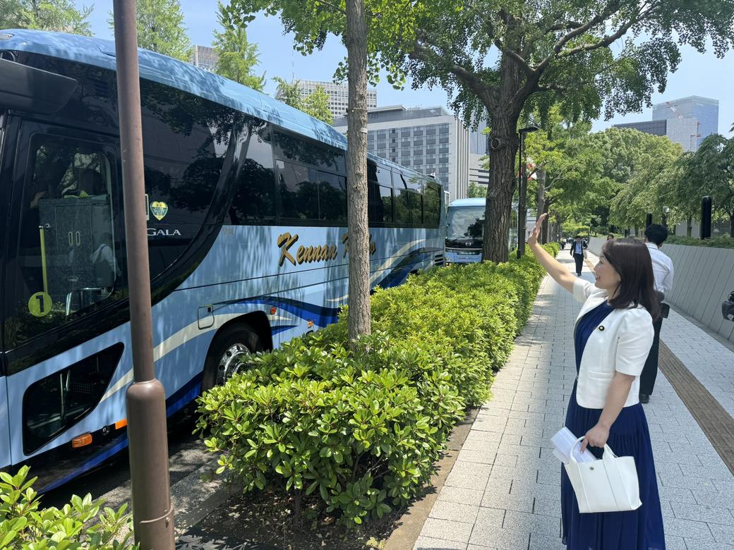 龍ケ崎市の小学生による国会見学のようす